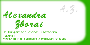 alexandra zborai business card